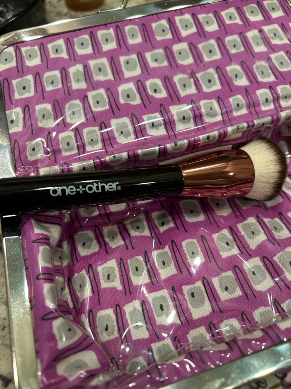 Rose-Gold Tapered Blending Brush - Black Handle